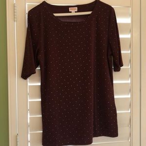 LuLaRoe polka dot shirt